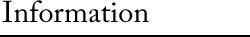 information